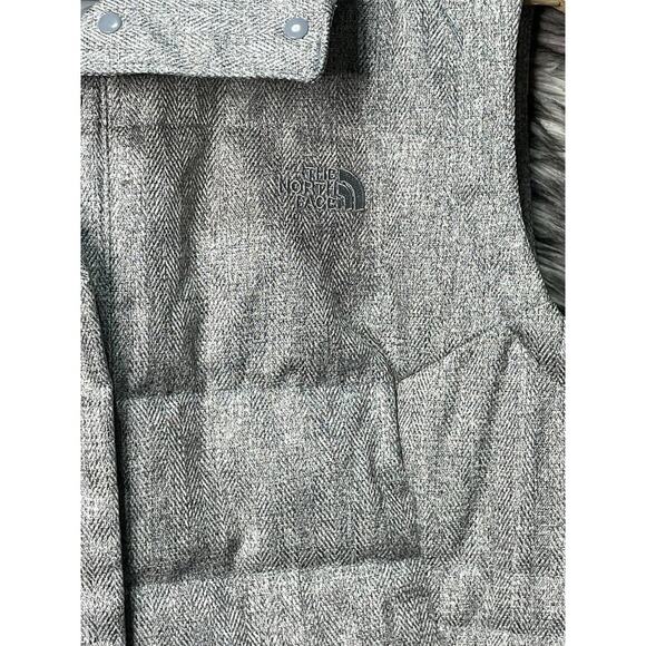 The North Face Grey Quilted Snap Button‎ Vest Women's Size Xl - Picture 2 of 6
